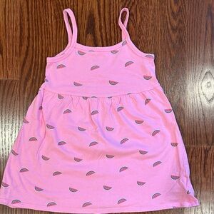 Girl toddler watermelon pink tank dress size 3t set
